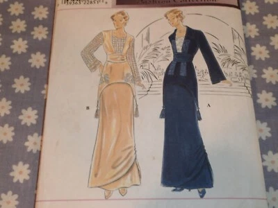 SIMPLICITY 8640 MISSES RETRO EDWARDIAN TOP & SKIRT PATTERN-UNCUT-6-8-10 - Image 1 of 3