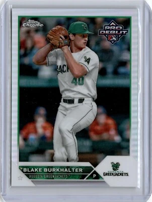 2023 Pro Debut Chrome Refractor Blake Burkhalter 63/99 (B32) Braves - Image 1 of 2