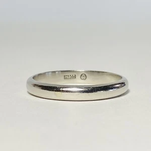 900 Platinum Polished Finish 3.2mm Size 9.75 Men's Wedding Band Ring 5.3g - Picture 1 of 6