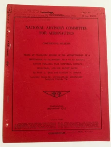 Nat Advisory Committee Aeronautics 1945 Airfoil Bulletin Caltech Millikan - Picture 1 of 8