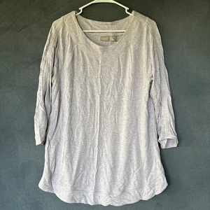 Chico's by Zenergy Blouse Women's 2 Light Purple Long Sleeve Stretch Shirt Top - Picture 1 of 8