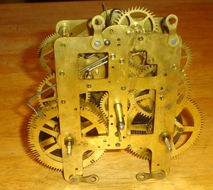 Seth Thomas #89 Brass Mantel Clock Movement (Untested) - Picture 1 of 10
