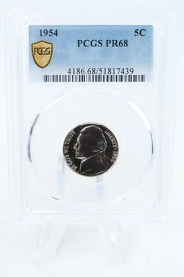 1954-P PCGS PR68 Jefferson Nickel Proof 5C - Image 1 of 2