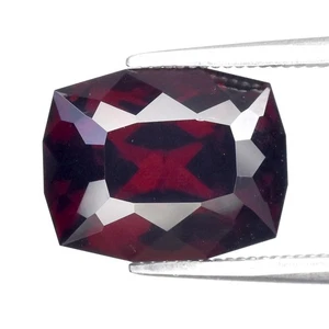 💎 4.54ct VS Custom Cut Natural Orangish Red Almandine Garnet - Tanzania Gem - Picture 1 of 4