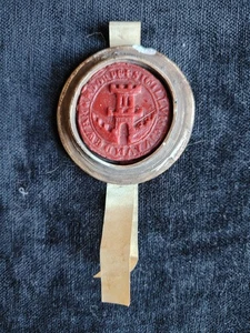 Cachet De Cire Warendorf Staadtsiegel /Ancienneté A Determiner Antérieur 19ème - Imagen 1 de 8