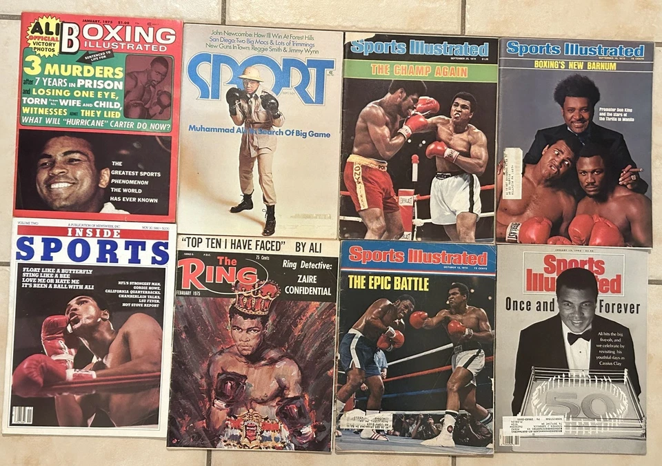 1970 Boxing Illustrated Lot of 8 JOE FRAZIER Muhammad Ali GEORGE FOREMAN Norton - Image 1 of 1