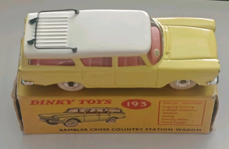 Dinky Toys 193 Rambler Cross Country Station Wagon Original Box (Worn) Car VGC!! - Image 1 of 4