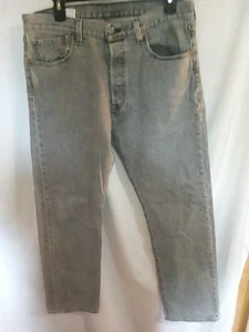 Levi's Men's 501 Gray Straight Leg Button Fly 5 Pocket Jeans Size 33x30 - Picture 1 of 9