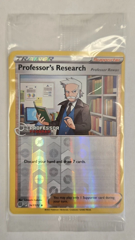 Pokemon Sealed Reverse Holo Professor Program Professor's Research 147/172 2 Pk - Image 1 of 2