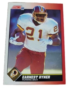 1991 Score Football Card Earnest Byner Washington Redskins Commanders #125 (O6 - Picture 1 of 2
