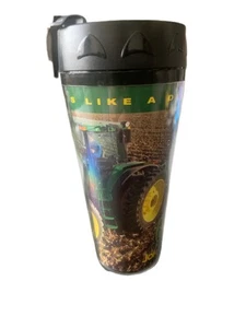 NEW NOS John Deere Nothing Runs Like a Deere Tumbler Mug Thermo Serv Made In USA - Afbeelding 1 van 15