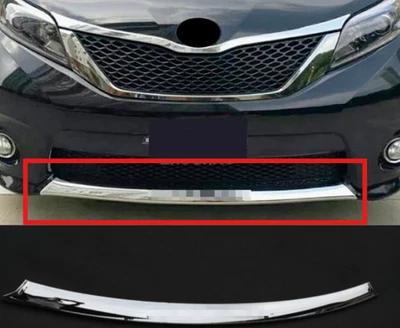 Parachoques delantero cromado para TOYOTA 2011-17 SIENNA SE parrilla inferior cubierta de moldura j Foto 1 de 4