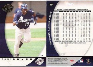 2002 TONY GWYNN DONRUSS #19 ,  LOT OF 5 CARDS !!