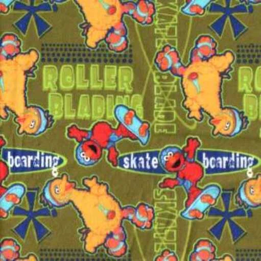 Spectrix ~ Plaza Sésamo ~ ELMO & BIG BIRD ~ 100% Algodón FLANELA Tela POR Foto 1 de 1