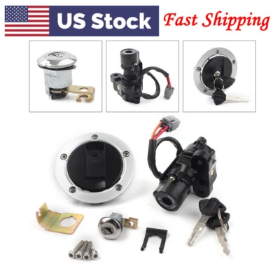 For Suzuki GSXR600 750 1000 05-17 Ignition Switch Fuel Gas Tank Cap Lock Key US Foto 1 de 4