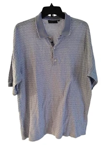 Bobby Jones Collection Blue Golf Shirt/Golfer Placket/ Mens XL /Made in Italy - Picture 1 of 7