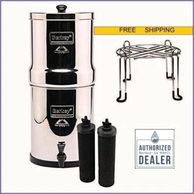 Big Berkey® Water Filter w 2 Black Berkey® Filters and 1 Stainless Steel Stand - Image 1 of 4