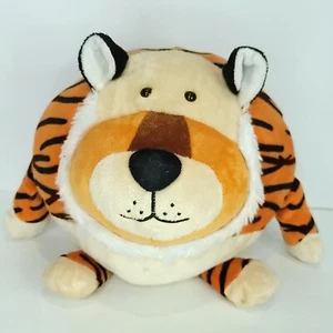 Goofballz Rund orange Tiger Kuscheltier Plüschtier Kissen 9 Zoll schwarze Streifen - Bild 1 von 5
