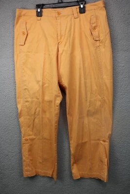 Pantalones para mujer Land's End naranja-pestañas para enrollar-talla 14P Foto 1 de 4