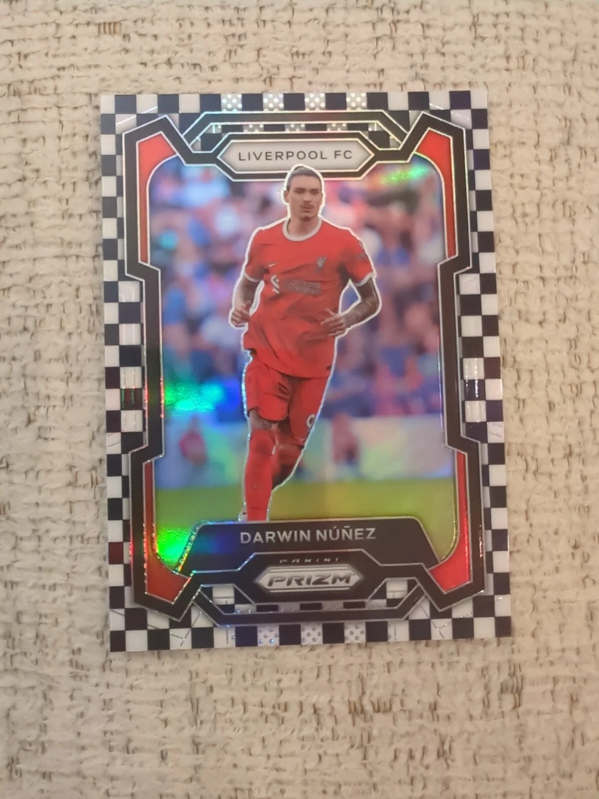 2023-24 Panini Prizm Premier League Darwin Nunez Black & White Checker Prizm #75