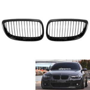 Pair of Gloss Black Grill Grille for BMW E92 E93 3 Series Coupe 06-09 New - Foto 1 di 6
