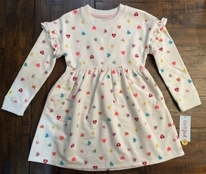 Cat & Jack Girl’s Conversation Heart Valentine's Dress Sweetheart Girl’s Size M - Picture 1 of 3