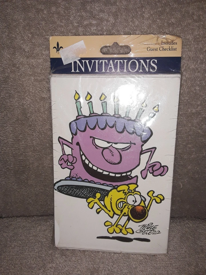 Vintage Grimmy Birthday Party Invitations 8ct 1996 Gibson Greetings – NOS