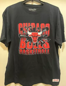 T-Shirt Chicago BULLS schwarz Farbe von Mitchell & Ness - Größe 2XL neu fehlendes Etikett - Bild 1 von 6