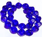 25 PCS Vintage Rare Blue Bicone Czech Bohemian glass trade beads