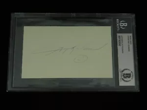 Sugar Ray Leonard Signed 3x5 Index Card Beckett Encapsulated Boxing HOF - Picture 1 of 1