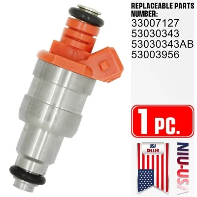 Inyector de combustible 33007127 para Jeep Wrangler Cherokee Wrangler 1987-1998 I6 4,0 L EE. UU. Foto 1 de 4