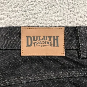 Duluth Trading Co Jeans Adult 34x32 Black Ballroom relaxed Fit Workwear Heavy - Picture 1 of 15