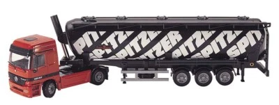 Remolque Joal 364 Mercedes-Benz Actros con Spitzer a granel en polvo 1/50 fundido a presión sin usar, en caja Foto 1 de 2