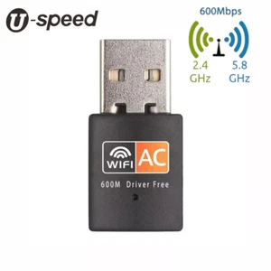 Adaptador WiFi USB de 600 Mbps 5G + 2.4G Receptor Wi-Fi de doble banda Tarjeta de red inalámbrica - Imagen 1 de 5