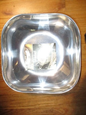 Vintage 1987 Wilton Armetale 9" Square Serving Bowl- RWP- MCM- Made in USA - Image 1 of 4