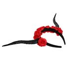  Croissant Headband Devil Horns Rose Flower Halloween Costume Fashion Decorate