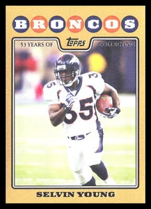 Selvin Young 2008 Topps #80 SN2008 Gold (Denver Broncos) - Picture 1 of 2