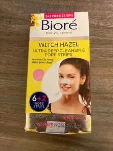 Biore 8 NOSE ULTRA DEEP CLEANSING PORE STRIPS Instantly Unclogs Pores Blacheads - Picture 1 of 1