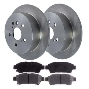 Rear Ceramic Brake Pad & Rotor Kit for 2004-2010 Toyota Sienna - Picture 1 of 7