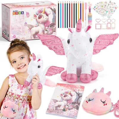 DEAO Einhorn Kuscheltier Mädchen 31 Stück Einhorn Kuscheltier Spielzeug Set mit Ei...