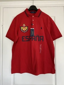Ralph Lauren Men Espana #24 Pony Mesh Polo Shirt Classic Fit Red - New - Bild 1 von 6
