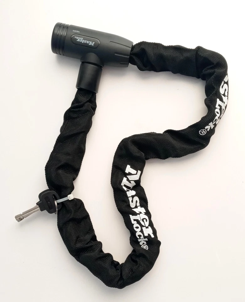 Master Lock 8391BLKEC Hardened Steel Keyed Bike Chain Lock 3ft - Image 1 of 4