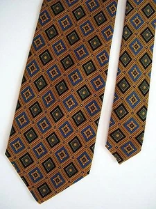 Today's Man Men's Silk Novelty Neck Tie Brown Made in Italy 3 3/4" x 57" - Picture 1 of 2