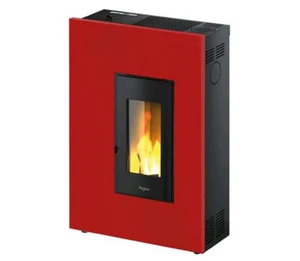 STUFA A PELLET PEGASO MADISON 5 5KW SLIM 125 MC COLORE ROSSO CON VENTILAZIONE - Foto 1 di 1