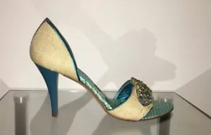 Sandali da donna ROCCOBAROCCO nuovi sandali strass blu turchese taglia: 38 - Foto 1 di 12
