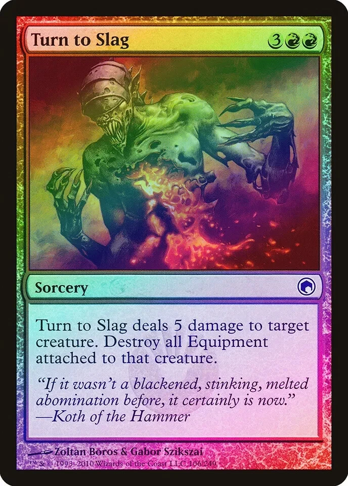 Turn to Slag FOIL Scars of Mirrodin NM Red Common MAGIC MTG - Image 1 of 1