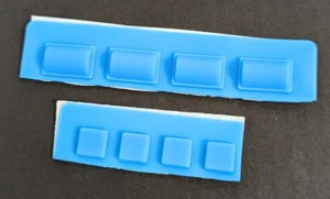 8 Pack of BLUE Silicone RUBBER FEET for NINTENDO WII Console Pads Covers Screw - Picture 1 of 3