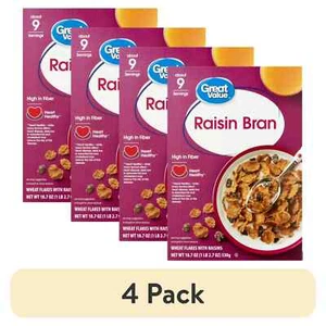 Cereal de desayuno de salvado de pasas de gran valor, 16,6 oz (paquete de 4) envío gratuito - Imagen 1 de 5