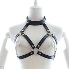 Sexy Women Adjustable Pu Leather Chain Bra Harness Goth Cage Body Bralette Belt