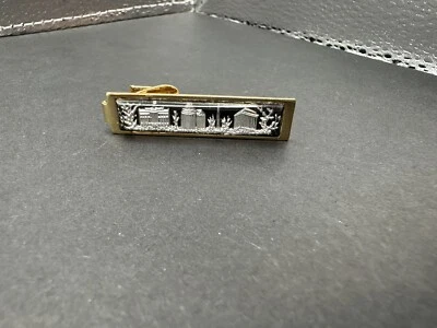 Cierre de clip de barra de corbata de acrílico de metal vintage de Washington DC 13/4" x 3/8" Foto 1 de 3